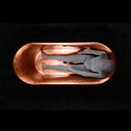 “SanSiro Cognac67PC” 67" “Warmed Air Jetted” Freestanding French Bateau Pure Copper Bathtub with Mirror Polished Exterior