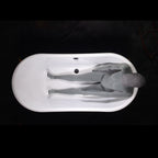 “SanSiro Toulon67HASoak” 67" x 31.5" French Bateau Tub “Hammered Light Aged” Solid Copper Exterior