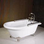 “ACFL59FPK” 59" Extra Wide Classic Clawfoot Tub and Faucet Package with Grab Bars