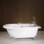 “ACFL59FPK” 59" Extra Wide Classic Clawfoot Tub and Faucet Package with Grab Bars