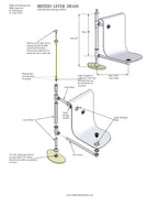 BL01PB “British Lever Drain” in Polished Brass Finish