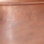 “SanSiro Colmar73HLAAir” 73" Variable Speed Air Jetted Hammered Lightly Aged Copper French Bateau Bathtub with Ozone Sanitizing