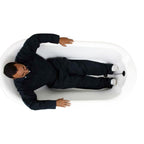 “SanSiro Empress EM67N” 67 Inch Hydro Massage “Water and Air Jetted” Single Slipper Clawfoot Tub Package