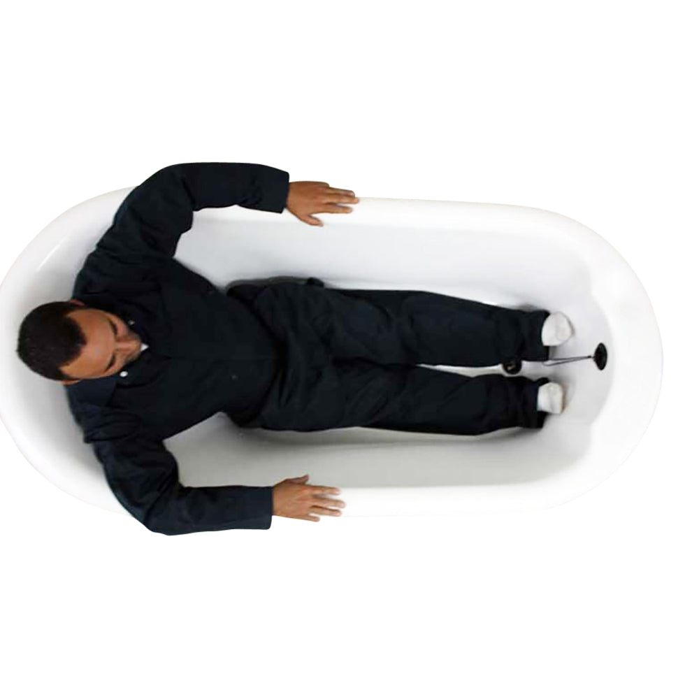 “SanSiro Empress EMPD67N” 67 Inch Hydro Massage “Water and Air Jetted” Single Slipper Pedestal Tub Package