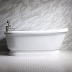 “SanSiro Empress EMPD73N” 73 Inch Hydro Massage “Water and Air Jetted” Single Slipper Pedestal Tub Package