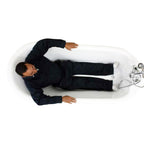 “SanSiro Empress EMPD73N” 73 Inch Hydro Massage “Water and Air Jetted” Single Slipper Pedestal Tub Package