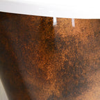 “LuxWide Calypso-ACBTSK73” 73" x 31.5"  French Bateau Bathtub with “Aged Copper Leaf” Exterior Finish