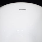 “LuxWide Calypso Iris-58WH” 58 Inch CoreAcryl Acrylic Swedish Slipper Pedestal Tub “High Gloss White” Interior and Exterior