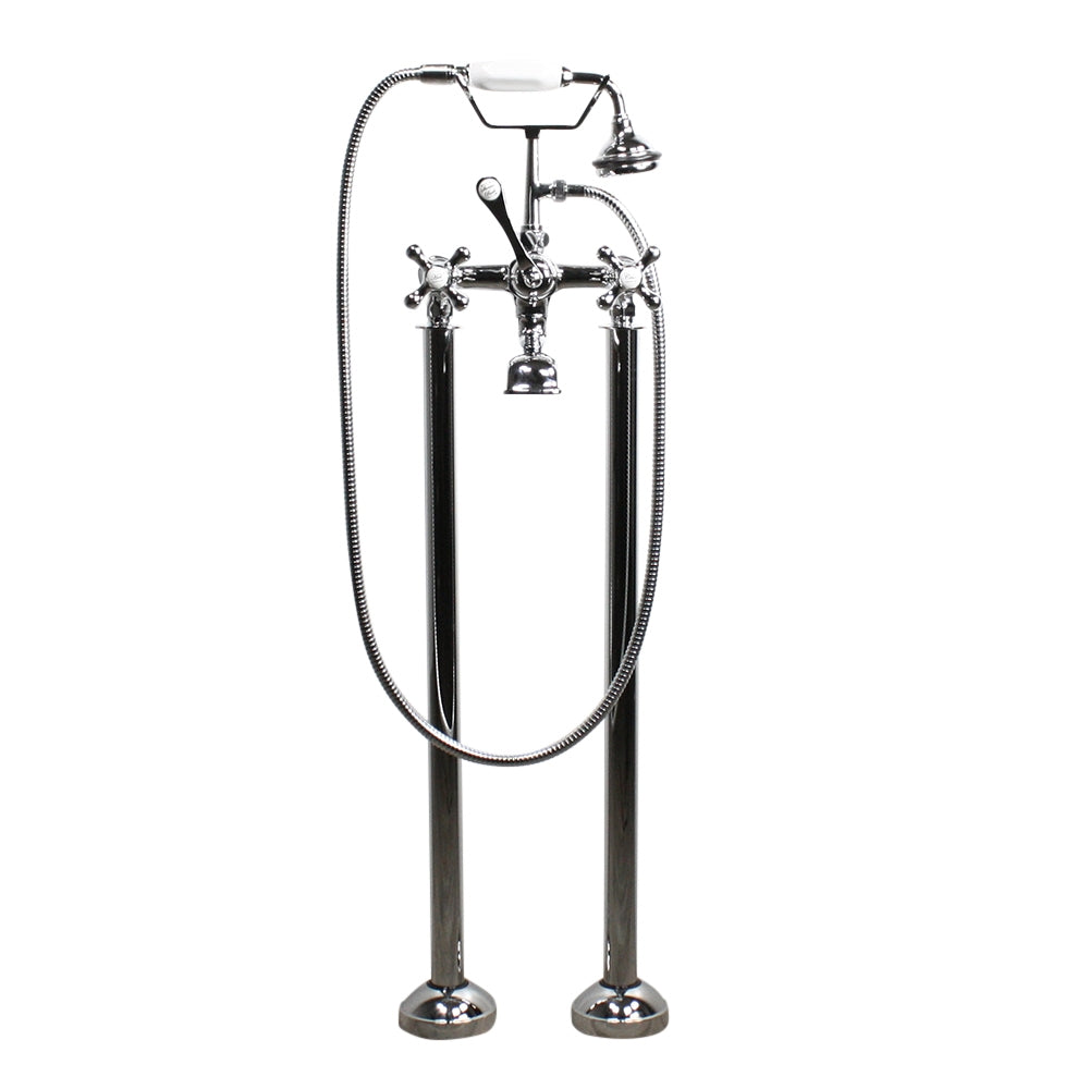 “SanSiro Arles BT59FC” 59" CoreAcryl Acrylic French Bateau “All Inclusive Clawfoot Tub and Faucet Package”