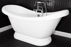 “HLDSPD59” 59" Hotel Collection CoreAcryl Acrylic Double Slipper Pedestal Tub with Base
