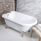 “HLFL53” 53" Hotel Collection CoreAcryl Acrylic Classic Clawfoot Tub with Feet