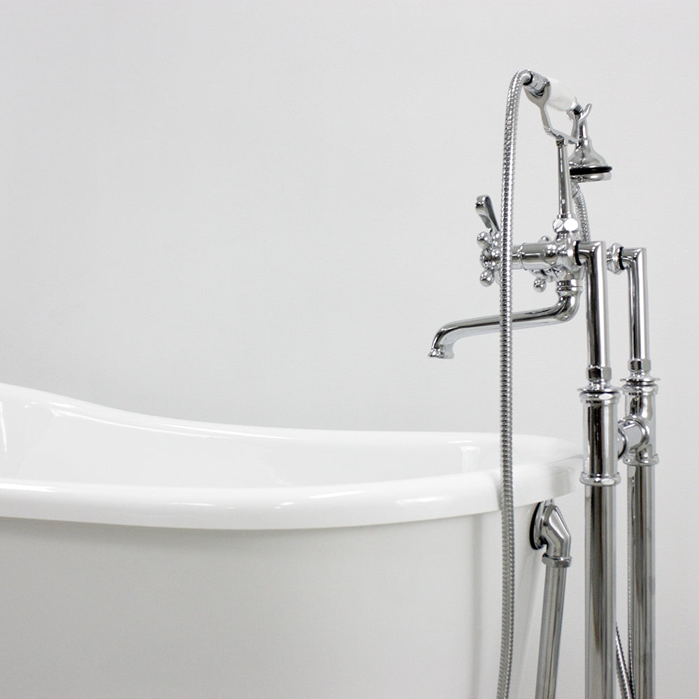 “HLSWPD54” 54" Hotel Collection CoreAcryl Acrylic Swedish Slipper Pedestal Tub with Base