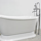 “HLSWPD54” 54" Hotel Collection CoreAcryl Acrylic Swedish Slipper Pedestal Tub with Base