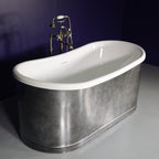 “Luxwide Josephine67ACHRS” 67" x 31.5" French Bateau with an “Aged Chrome Finish” on Solid Copper Exterior