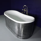 “Luxwide Josephine73ACHRS” 73" x 31.5" French Bateau with an “Aged Chrome Finish” on Solid Copper Exterior