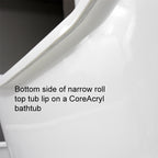 Standard Wide “Christoforo59” 59" CoreAcryl Acrylic Aged Chrome Exterior French Bateau Pedestal Tub and Drain