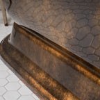 “SanSiro Domenico-AIR73” Freestanding 73 Inch “Variable Speed Air Jetted” CoreAcryl Acrylic French Bateau Pedestal Bathtub