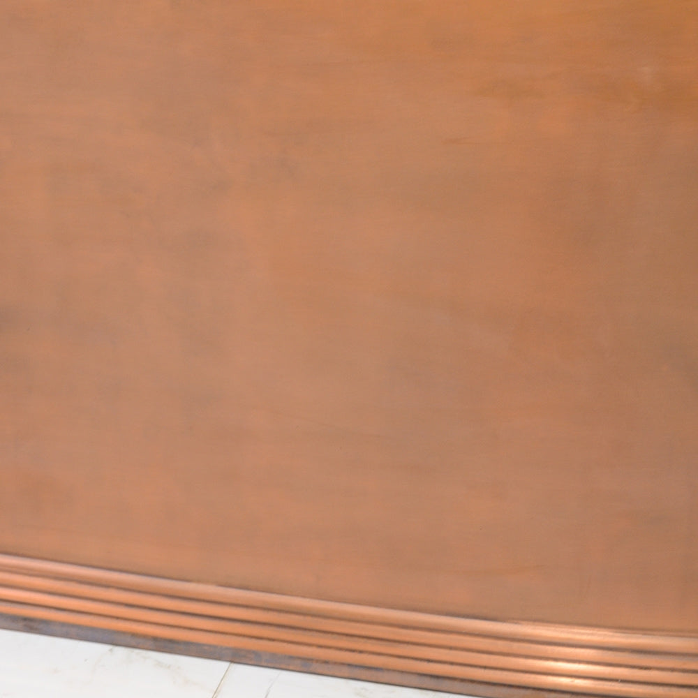 “SanSiro Biarritz S59LA” 59 Inch “Water and Air Jetted” Lightly Aged Solid Copper Shell French Bateau Bathtub with Thick CoreAcryl Acrylic Interior