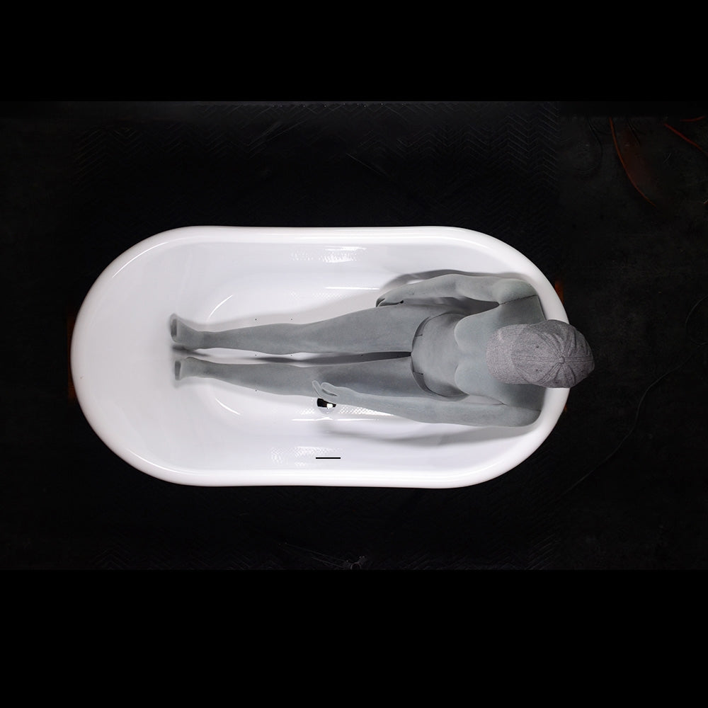 “SanSiro Biarritz S59VG” 59 Inch “Water and Air Jetted” Verdigris Aged Solid Copper Shell French Bateau Bathtub with Thick CoreAcryl Acrylic Interior