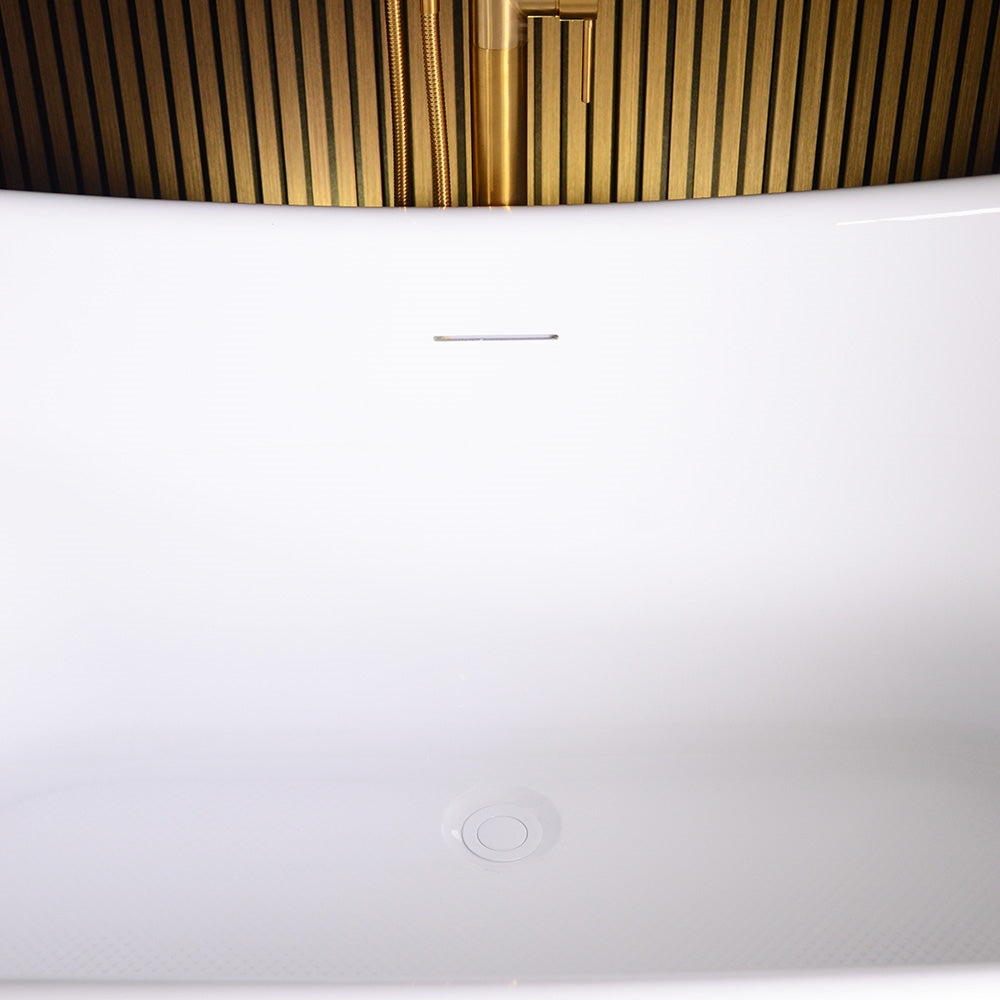 “SanSiro Biarritz S73VG” 73 Inch “Water and Air Jetted” Verdigris Aged Solid Copper Shell French Bateau Bathtub with Thick CoreAcryl Acrylic Interior