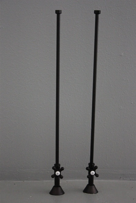 SL01VLVORB “Straight Supply Lines” with Stop Valves in Oil Rubbed Bronze Finish