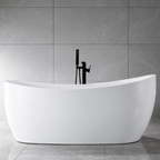 “SanSiro Antium67EAJ” 67 x 32 inch End Drain Variable Speed “Heated Air Jetted” Freestanding Acrylic Bathtub