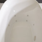 “SanSiro Antium67EHS” 67 x 32 inch End Drain “Water and Air Jetted” Hydro-Spa Freestanding Acrylic Bathtub