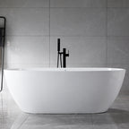 “SanSiro Aquino63CAJ” 63 x 32 inch Center Drain Variable Speed “Heated Air Jetted” Freestanding Acrylic Bathtub