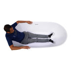 “SanSiro Aquino67CAJ” 67 x 32 inch Center Drain Variable Speed “Heated Air Jetted” Freestanding Acrylic Bathtub