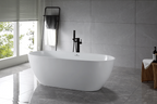 “SanSiro Aquino71CAJ” 71 x 32 inch Center Drain Variable Speed “Heated Air Jetted” Freestanding Acrylic Bathtub