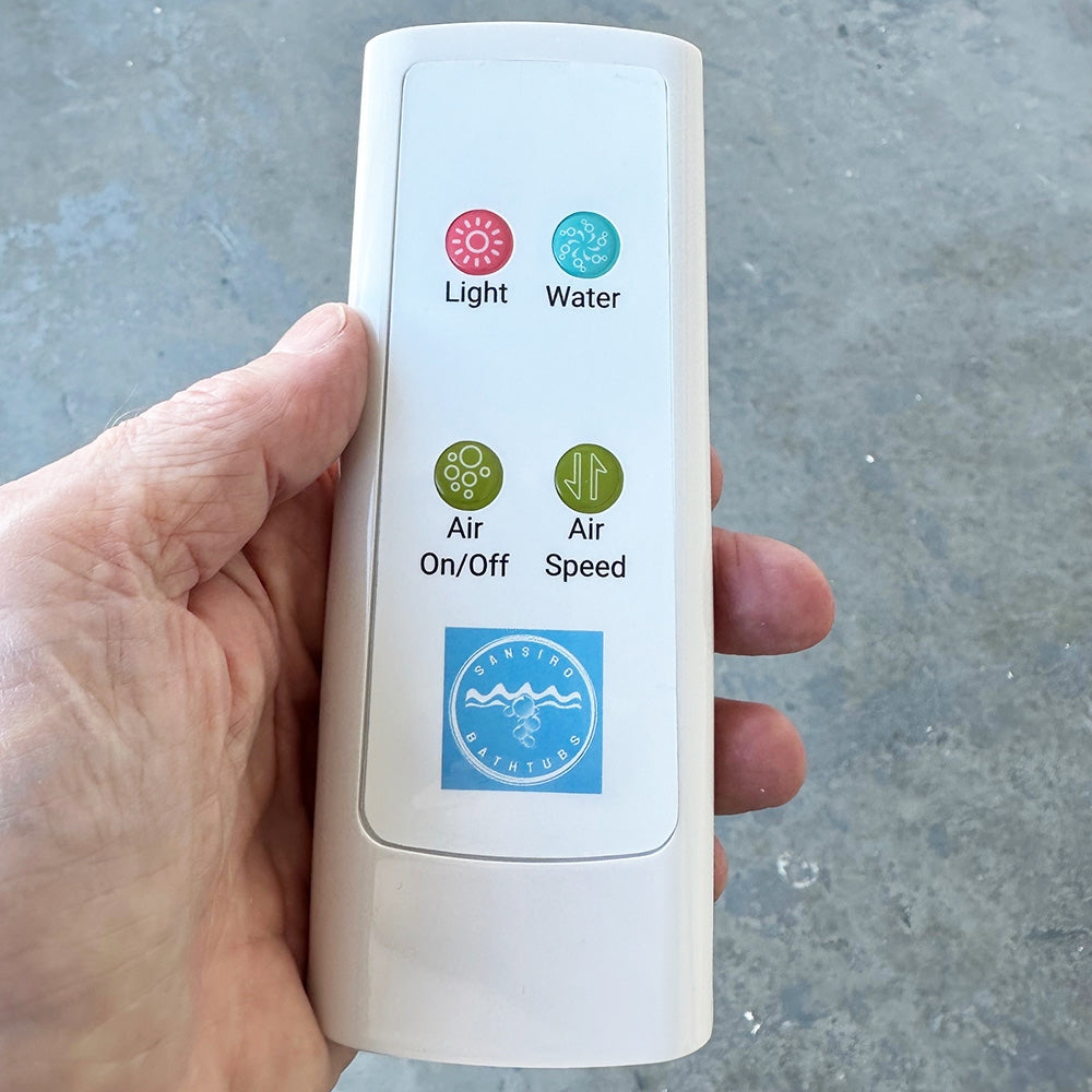 “SanSiro Asti59EHS” 59 x 34 inch End Drain Variable Speed “Water and Air Jetted” Hydro-Spa Freestanding Acrylic Bathtub with Zone Power Control