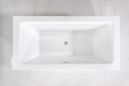 “SanSiro Asti67CAJ” 67 x 34 inch Center Drain Variable Speed “Heated Air Jetted” Freestanding Acrylic Bathtub