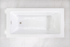 “SanSiro Asti67EAJ” 67 x 34 inch End Drain Variable Speed “Heated Air Jetted” Freestanding Acrylic Bathtub