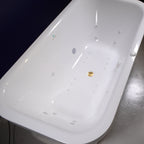 “SanSiro Eclipse-SM73CHS” 73 x 35 inch Center Drain Variable Speed “Water and Air Jetted” Hydro-Spa Freestanding Acrylic Bathtub