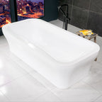 “SanSiro Eclipse79CAJ” 78.5 x 39.5 inch Center Drain Variable Speed “Heated Air Jetted” Freestanding Acrylic Bathtub