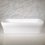 “SanSiro Eclipse79CAJ” 78.5 x 39.5 inch Center Drain Variable Speed “Heated Air Jetted” Freestanding Acrylic Bathtub