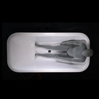 “SanSiro EclipseSM73CAJ” 73 x 35 inch Center Drain Variable Speed “Heated Air Jetted” Freestanding Acrylic Bathtub