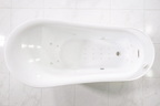 “SanSiro Feronia71EHS” 71 x 35 inch End Drain Variable Speed “Water and Air Jetted” Hydro-Spa Freestanding Acrylic Bathtub with Zone Power Control