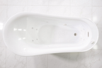 “SanSiro Feronia71EWJ” 71 x 35 inch End Drain Variable Speed “Water Jetted” Freestanding Acrylic Bathtub with Zone Power Control