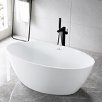 “SanSiro Lorium65CAJ” 65 x 36 inch Center Drain Variable Speed “Heated Air Jetted” Freestanding Acrylic Bathtub