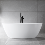 “SanSiro Lorium65CAJ” 65 x 36 inch Center Drain Variable Speed “Heated Air Jetted” Freestanding Acrylic Bathtub