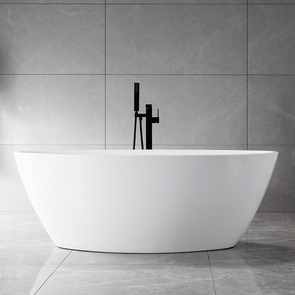 “SanSiro Lorium65CAJ” 65 x 36 inch Center Drain Variable Speed “Heated Air Jetted” Freestanding Acrylic Bathtub