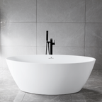 “SanSiro Lorium65CAJ” 65 x 36 inch Center Drain Variable Speed “Heated Air Jetted” Freestanding Acrylic Bathtub