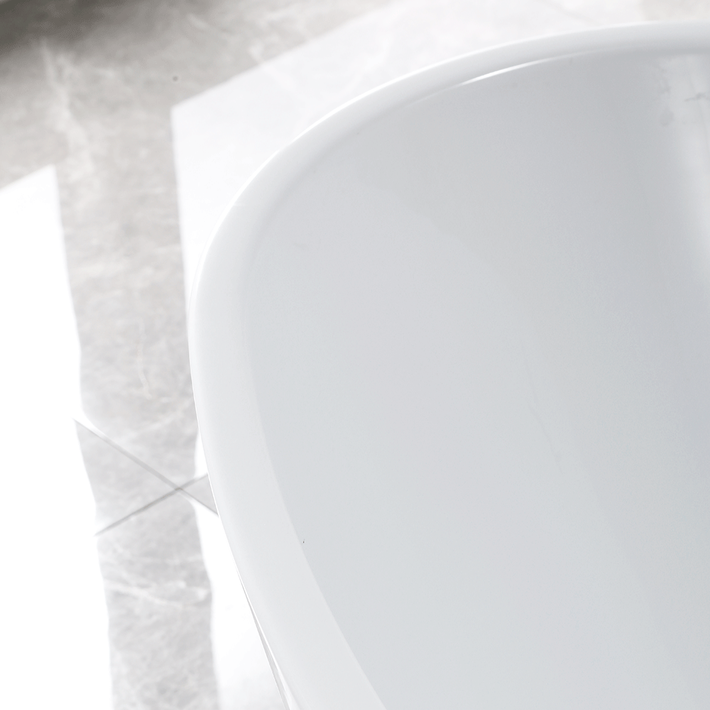 “SanSiro Lorium65CAJ” 65 x 36 inch Center Drain Variable Speed “Heated Air Jetted” Freestanding Acrylic Bathtub