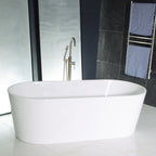 “SanSiro Napoli59CAJ” 59 x 30 inch Center Back Drain Variable Speed “Heated Air Jetted” Freestanding Acrylic Bathtub