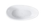 “SanSiro Palermo71CAJ” 71 x 35.5 inch Center Drain Variable Speed “Heated Air Jetted” Freestanding Acrylic Bathtub