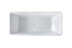 “SanSiro Sandava59CAJ” 59 x 29.5 inch Center Drain Variable Speed “Heated Air Jetted” Freestanding Acrylic Bathtub