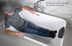 “SanSiro Sandava59CAJ” 59 x 29.5 inch Center Drain Variable Speed “Heated Air Jetted” Freestanding Acrylic Bathtub