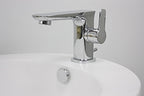 “No.49 Contemporary Lavatory Faucet” with Pop-up Drain in Chrome