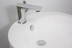 “No.49 Contemporary Lavatory Faucet” with Pop-up Drain in Chrome